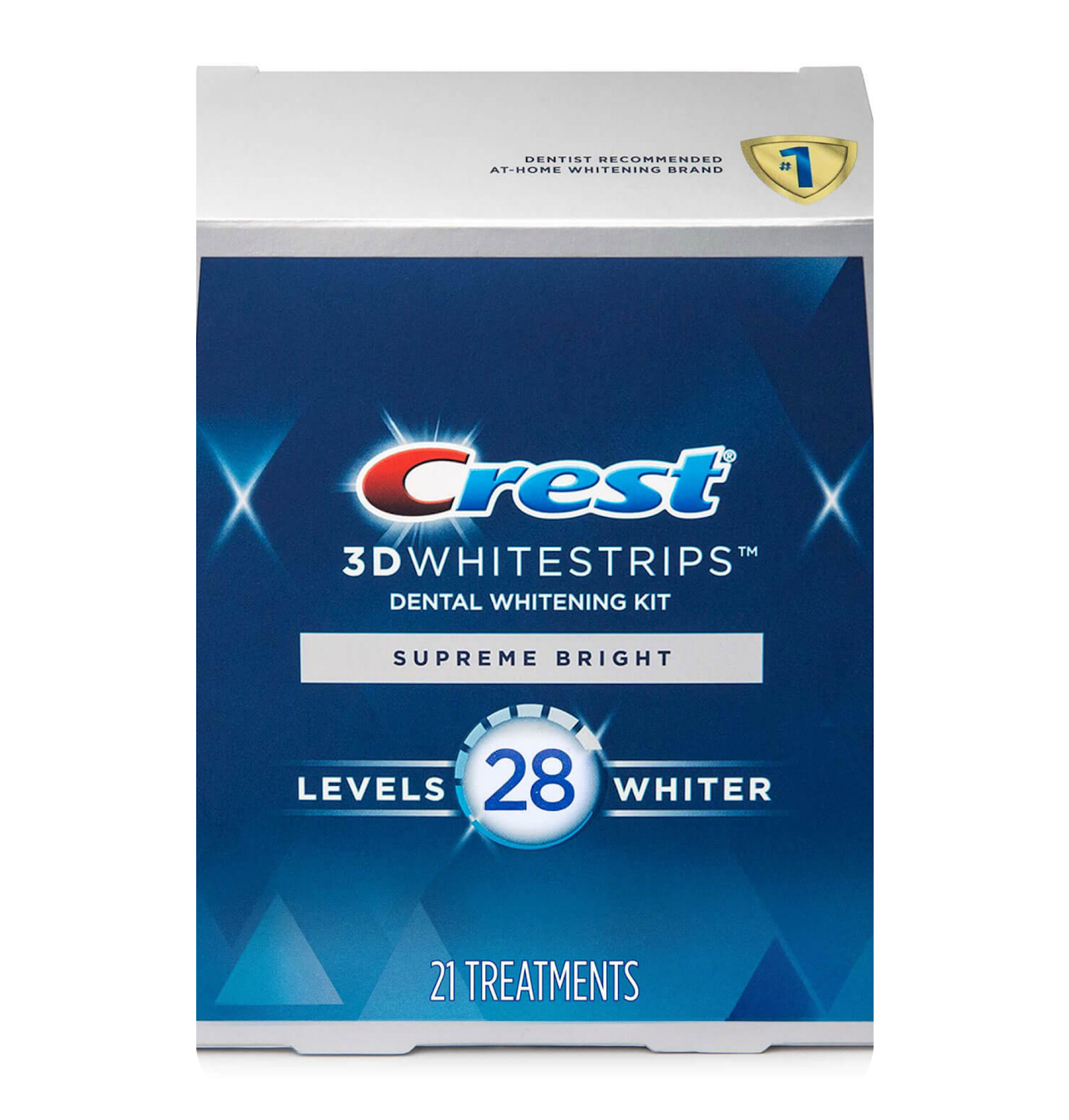 Crest 3D Whitening Strips - Supreme White, 28 Levels Lighter (21Treatments)