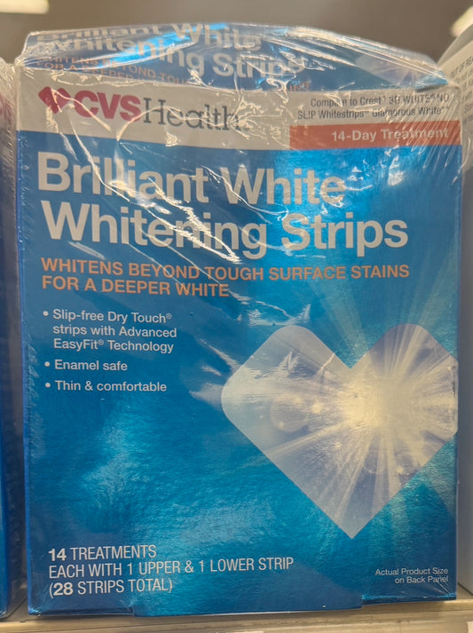 CVS Brilliant white whitening strips - 14pcs