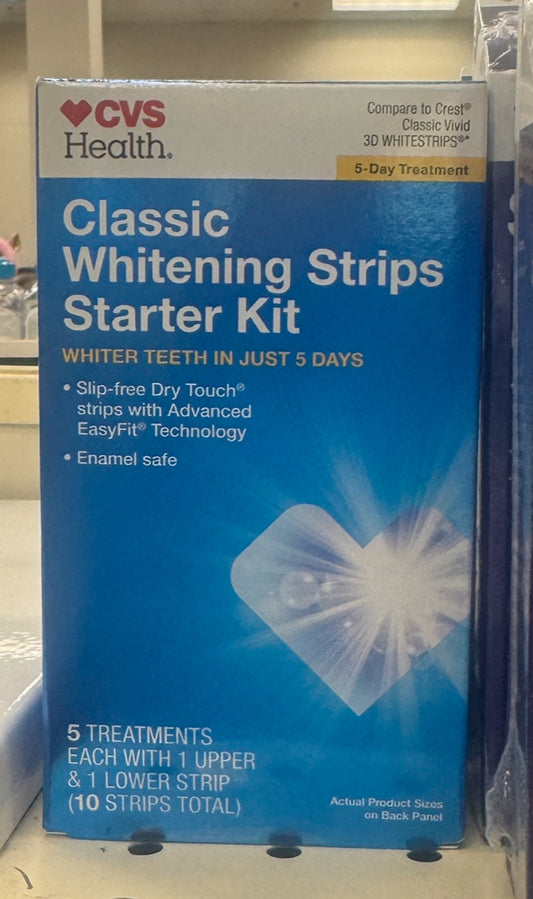 CVS Classic Whitening Strips Starter Kit - 10pcs